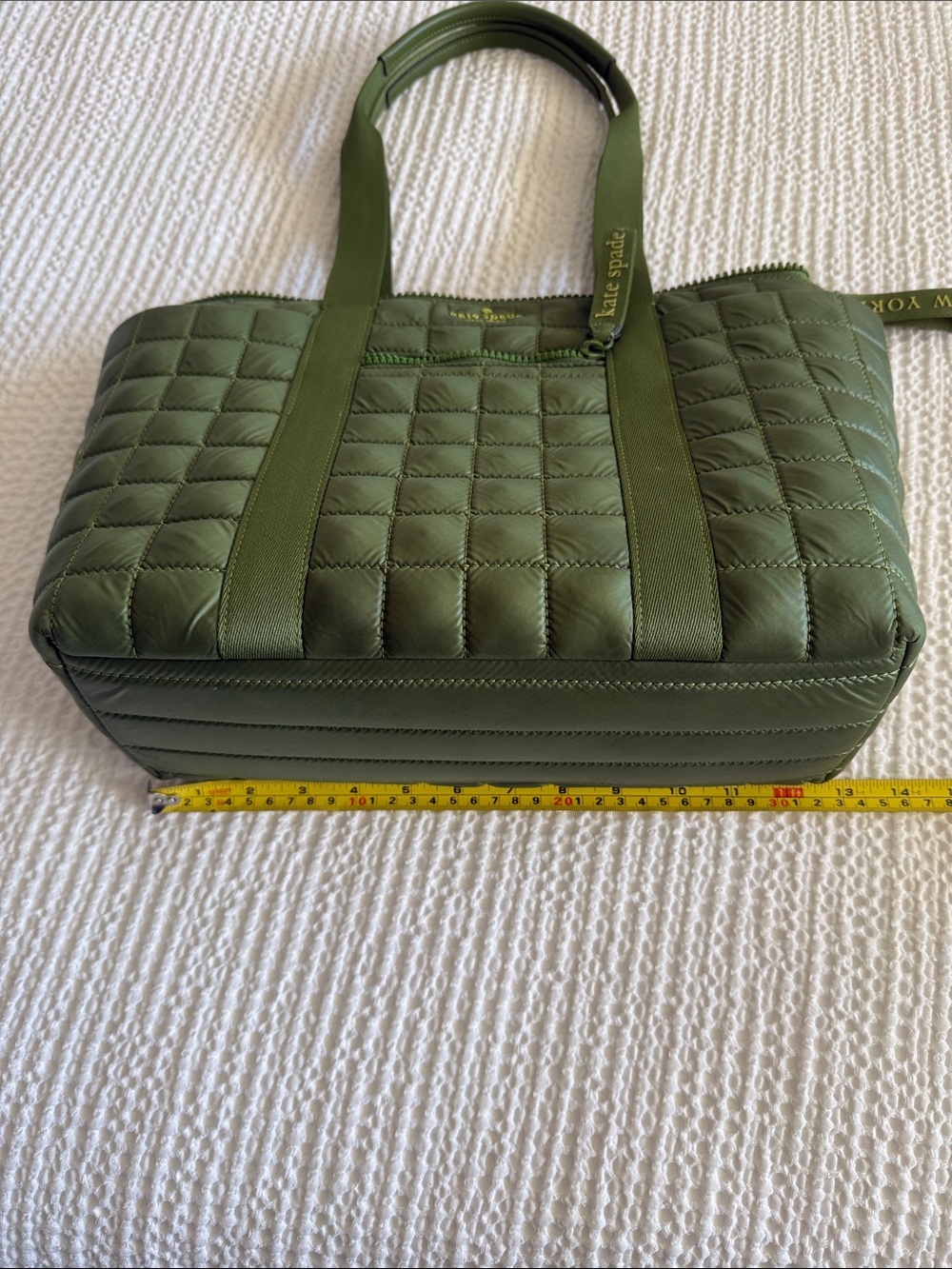 kate spade Olive Quilted Tote with Dual Top Handles - Picture 2 of 7